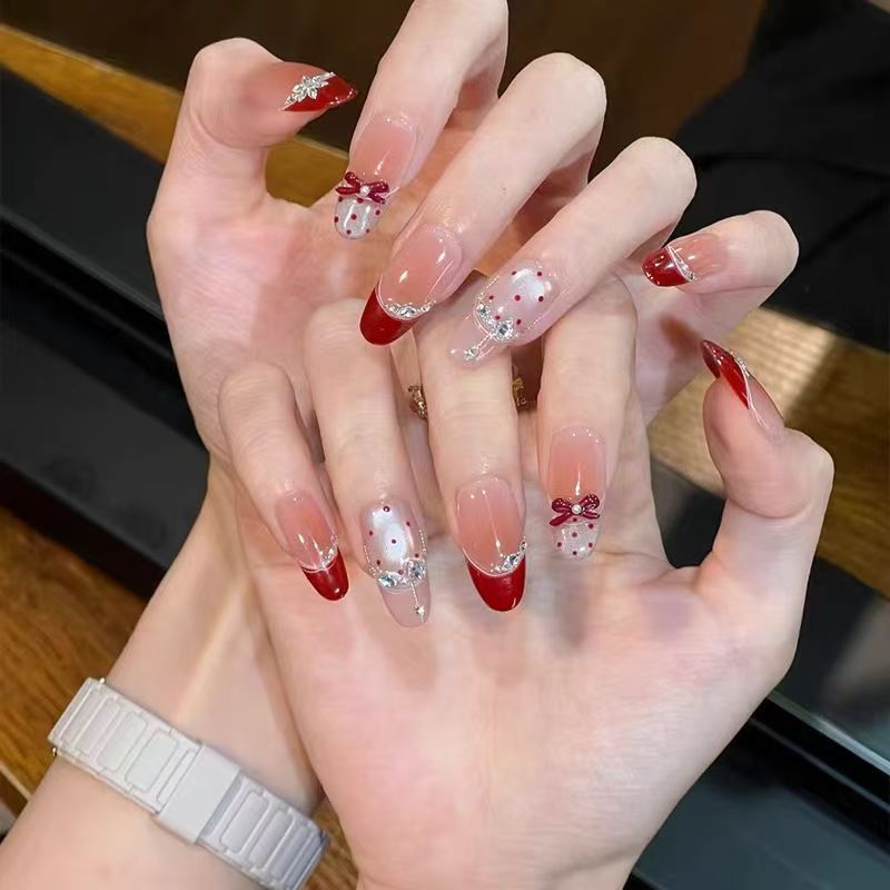 3D Embellished Press-On Nail Art Set zavevo