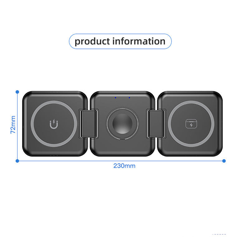 3-in-1 foldable wireless charging station zavevo