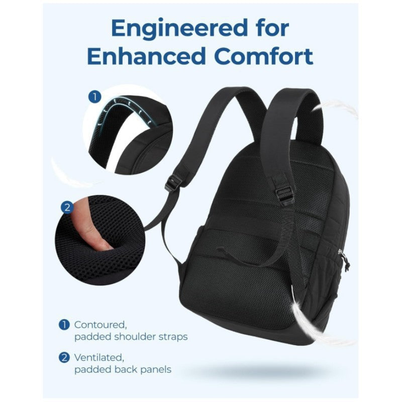 Unisex spacious backpack with insulated compartments and ergonomic carrying system zavevo