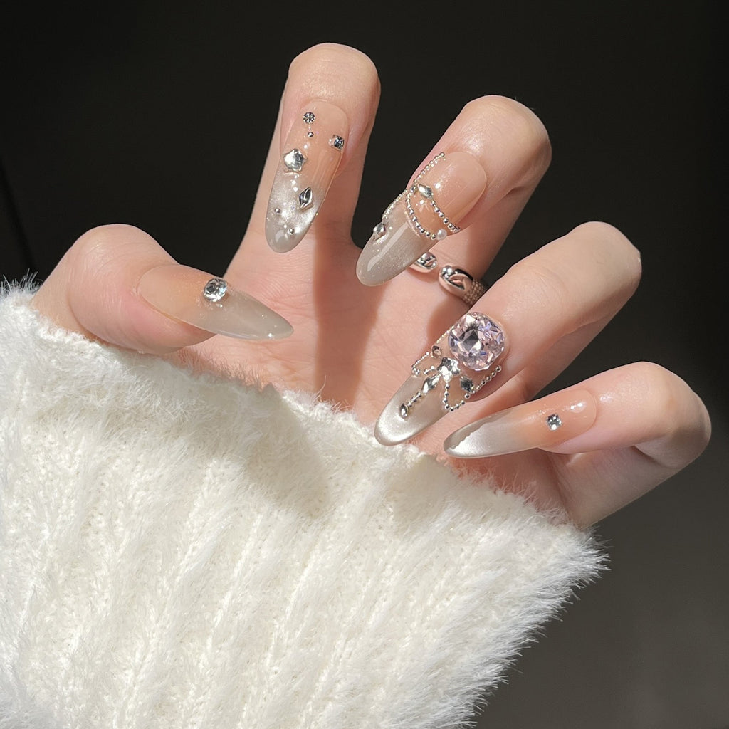 3D Embellished Press-On Nail Art Set zavevo