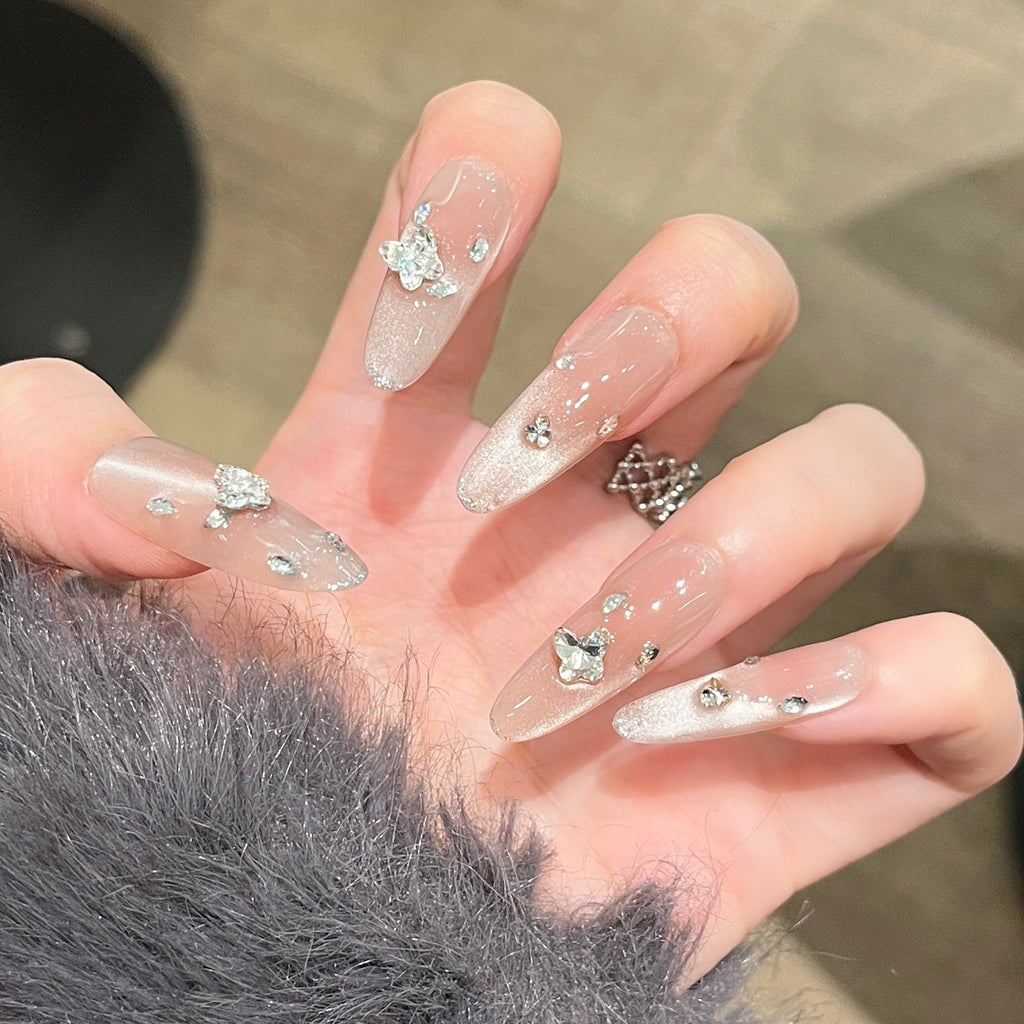 3D Embellished Press-On Nail Art Set zavevo