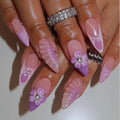 3D Decorative Floral Press-On Nail Extensions zavevo