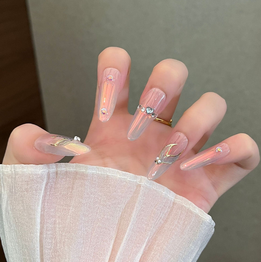 3D Embellished Press-On Nail Art Set zavevo