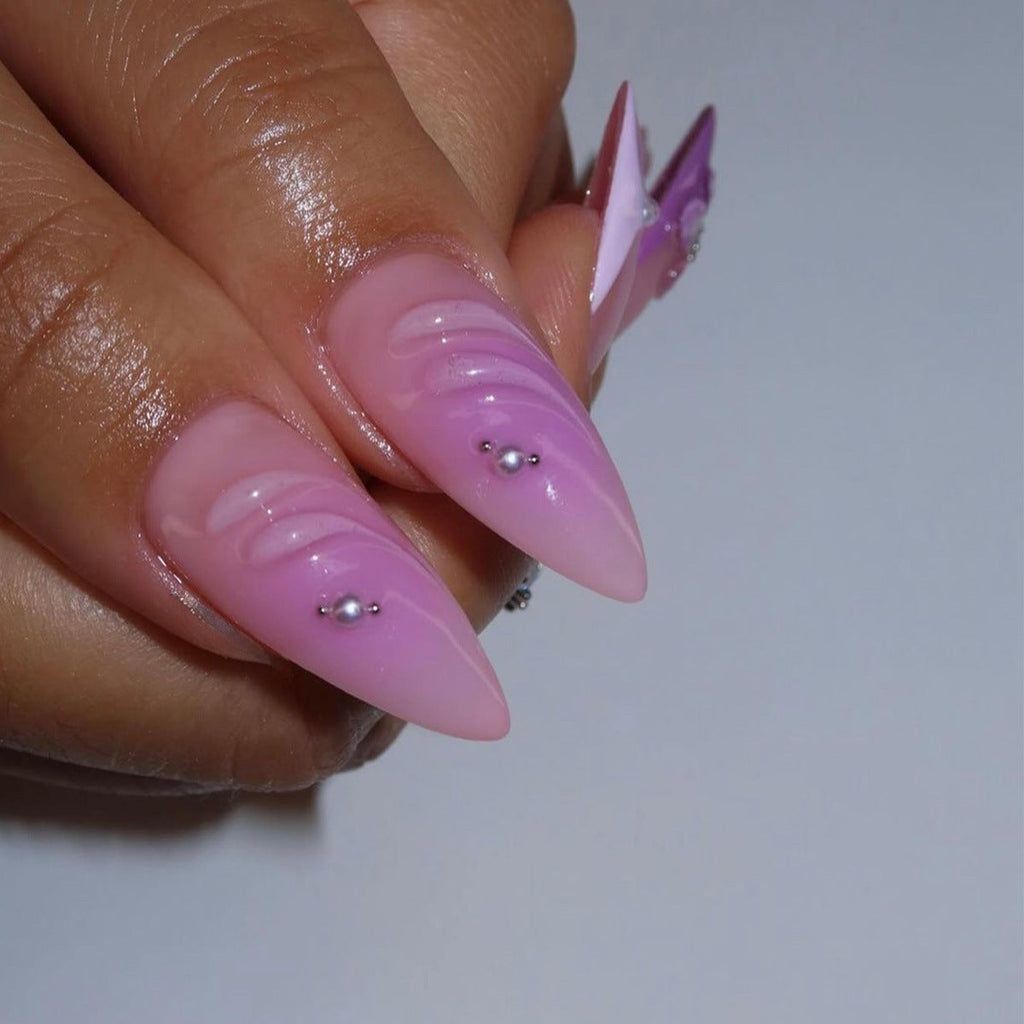 3D Decorative Floral Press-On Nail Extensions zavevo