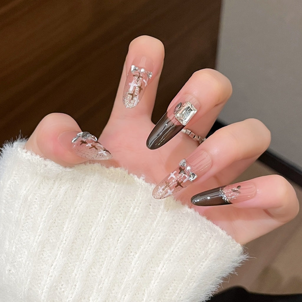 3D Embellished Press-On Nail Art Set zavevo