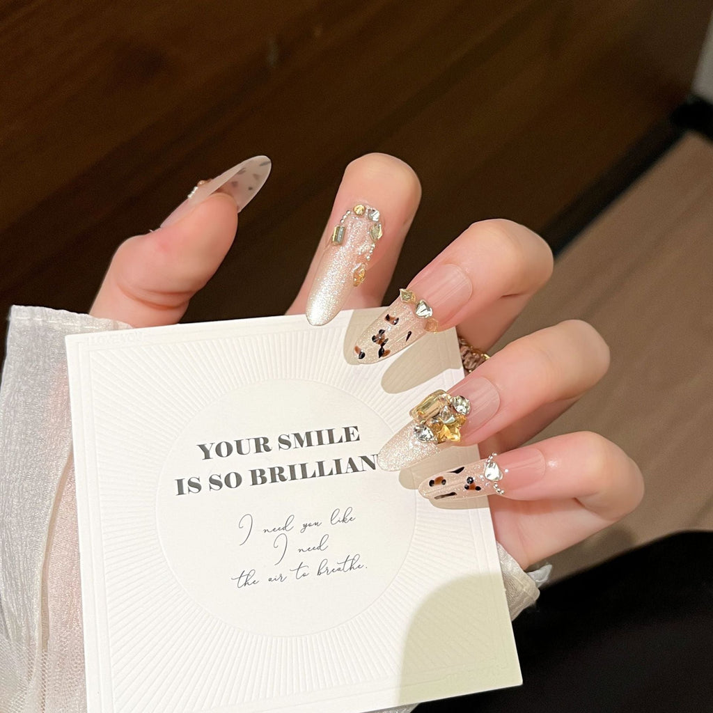 3D Embellished Press-On Nail Art Set zavevo