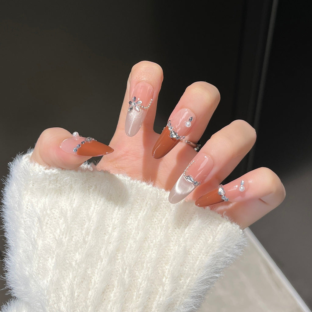 3D Embellished Press-On Nail Art Set zavevo