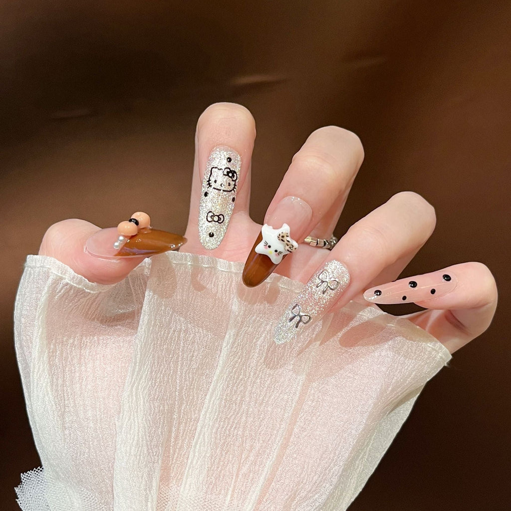 3D Embellished Press-On Nail Art Set zavevo