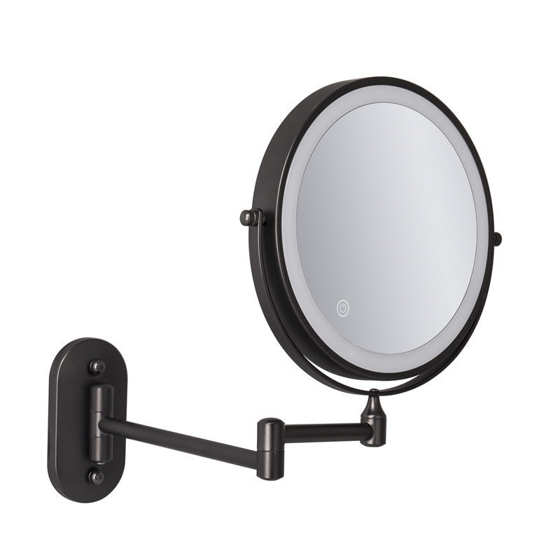 zavevo | Rechargeable wall-mounted shaving mirror | 360° rotation. 1X/10X magnification and adjustable LED lighting for use in the bathroom