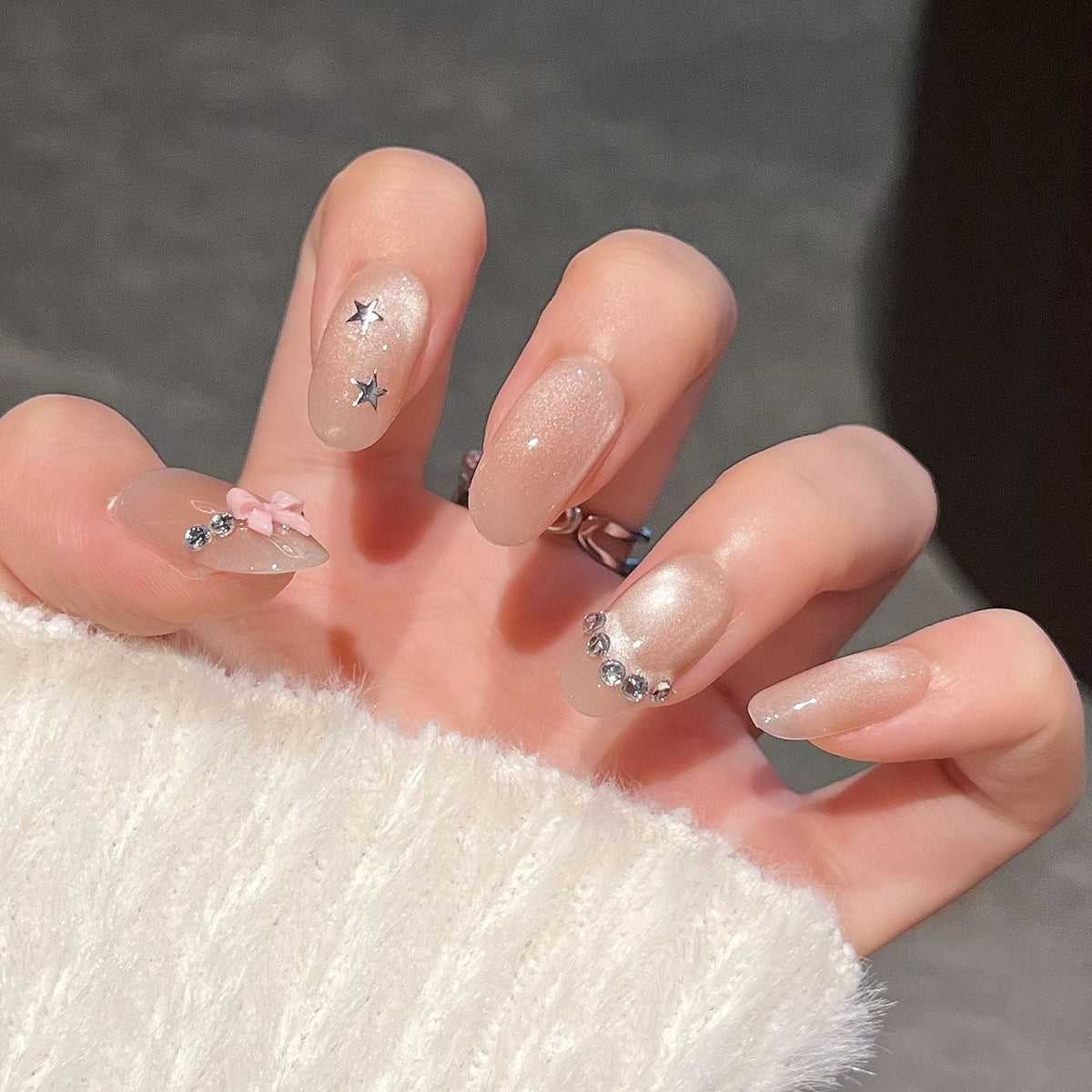 3D Embellished Press-On Nail Art Set zavevo