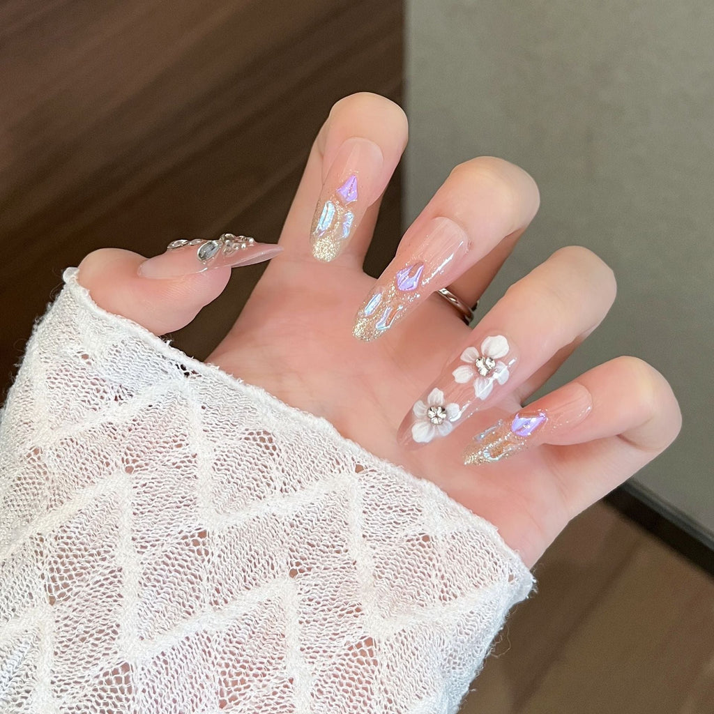 3D Embellished Press-On Nail Art Set zavevo