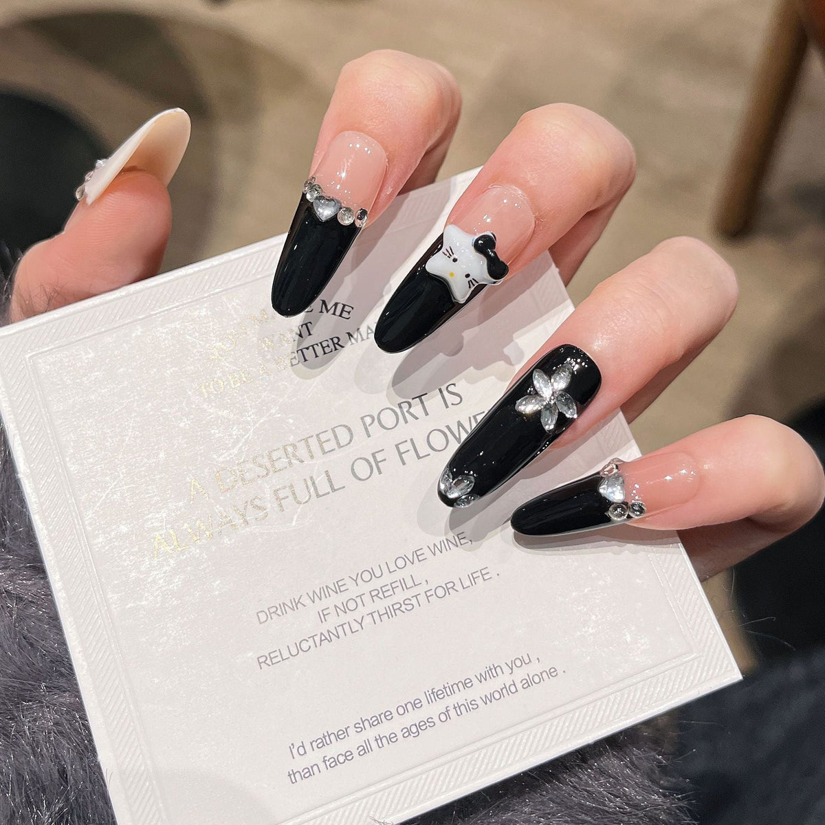 3D Embellished Press-On Nail Art Set zavevo