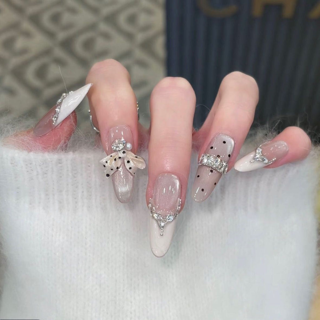 3D Embellished Press-On Nail Art Set zavevo