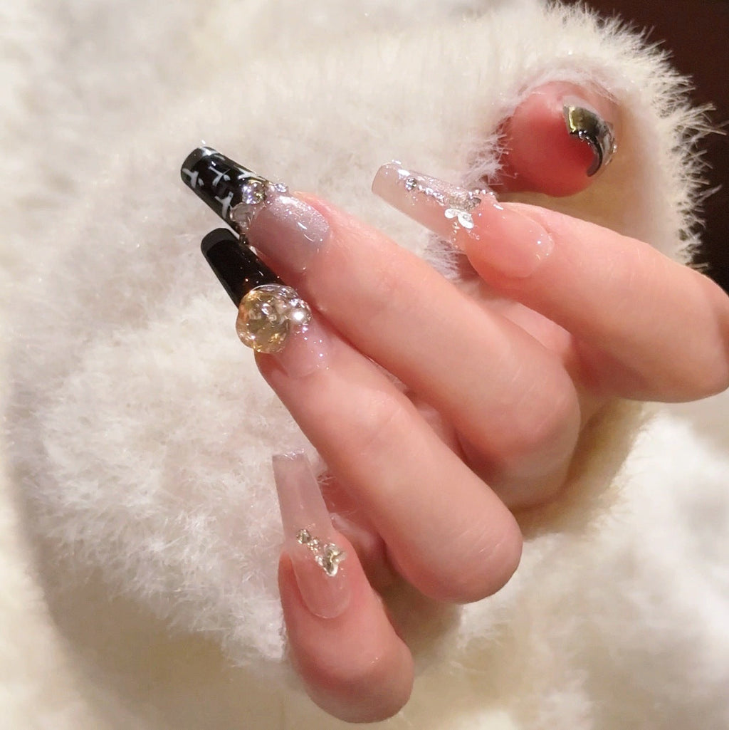 3D Embellished Press-On Nail Art Set zavevo