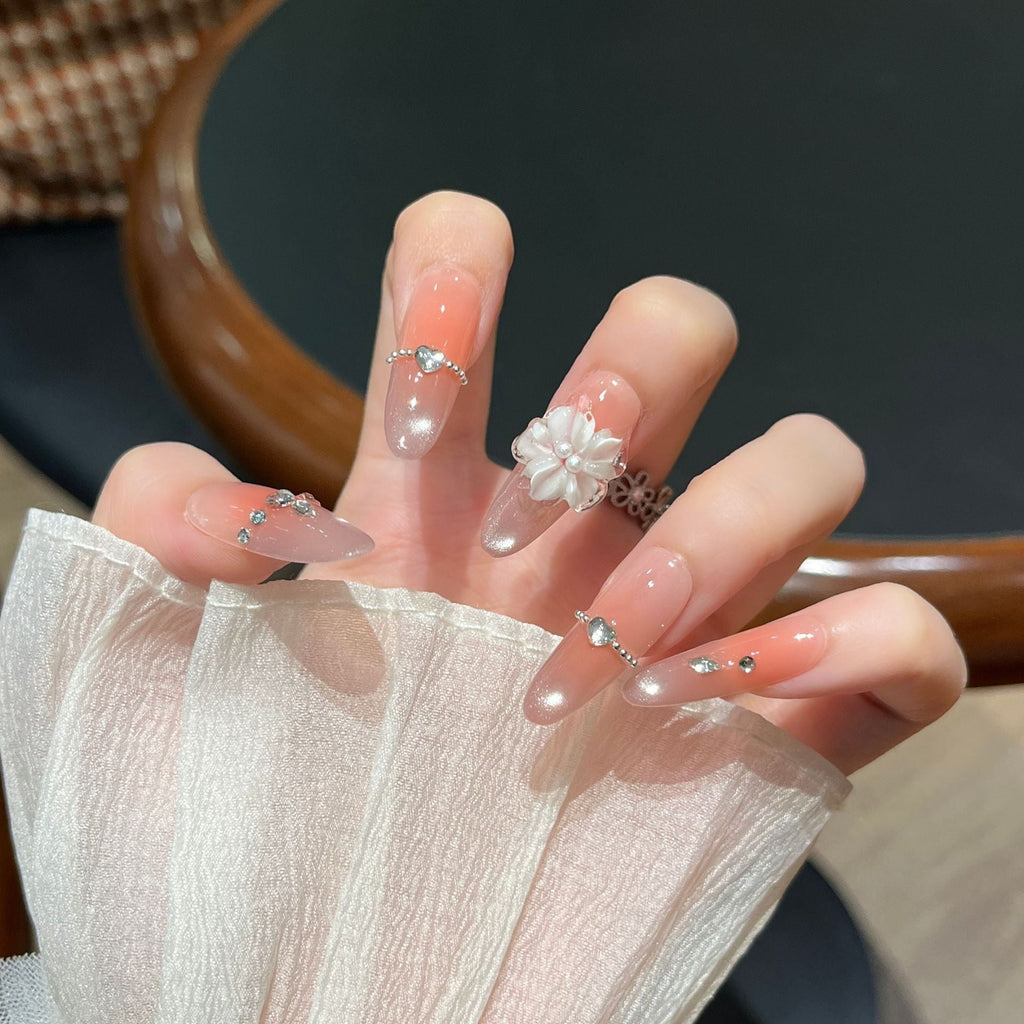 3D Embellished Press-On Nail Art Set zavevo