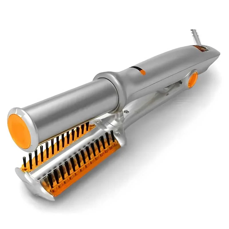 2-in-1 Rotating Hair Brush for Straightening and Styling