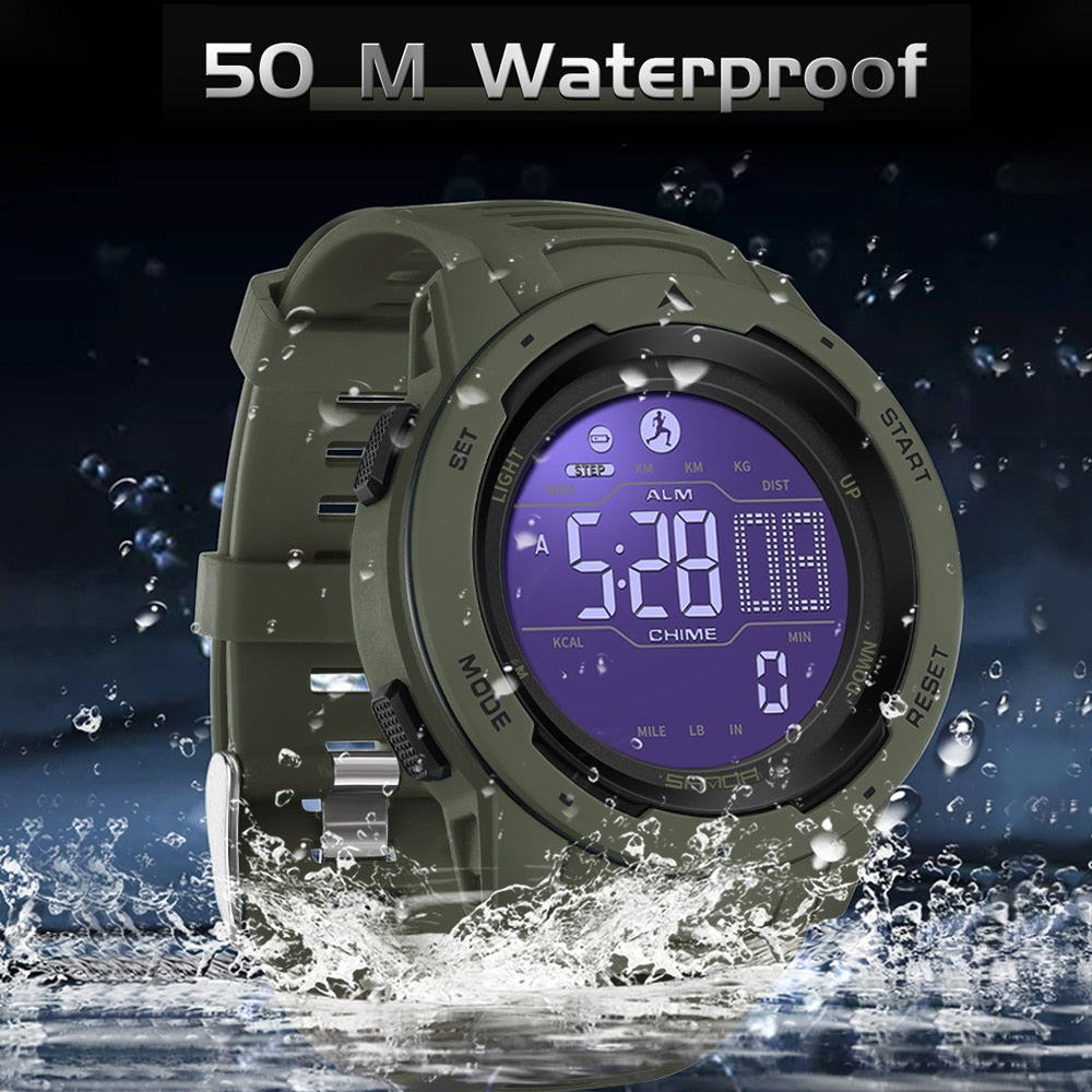 zavevo | Waterproof Military Pedometer Digital Watch