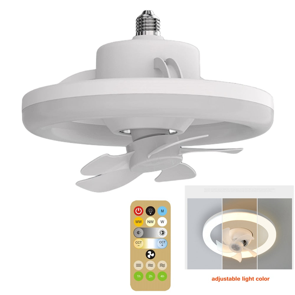2in1 Radiant Rotating RC Ceiling Fan Lamp | zavevo