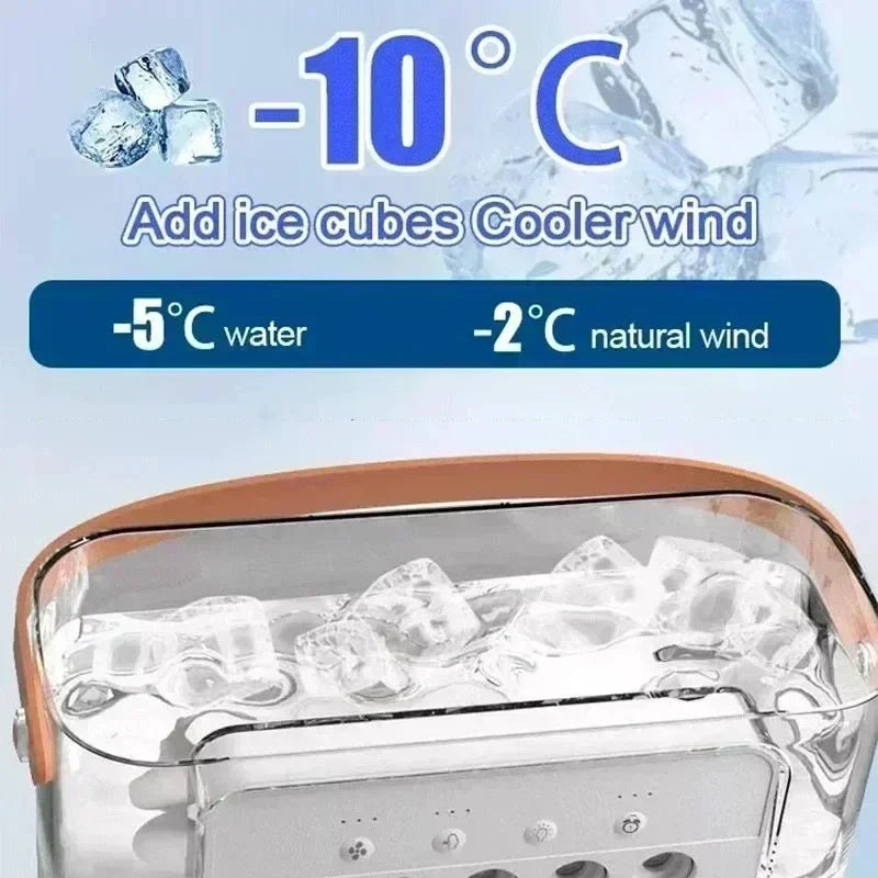 3-in-1 Mini Air Cooler Fan – Portable Household Air Conditioner with LED Night Light, Humidifier, and Adjustable Air for Home & Office | zavevo