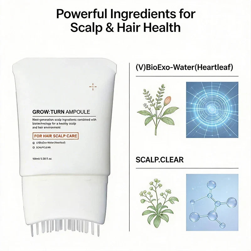 Exosome Scalp Serum 100ml with Built-In Massage Brush – Nourishing Hair and Scalp Care