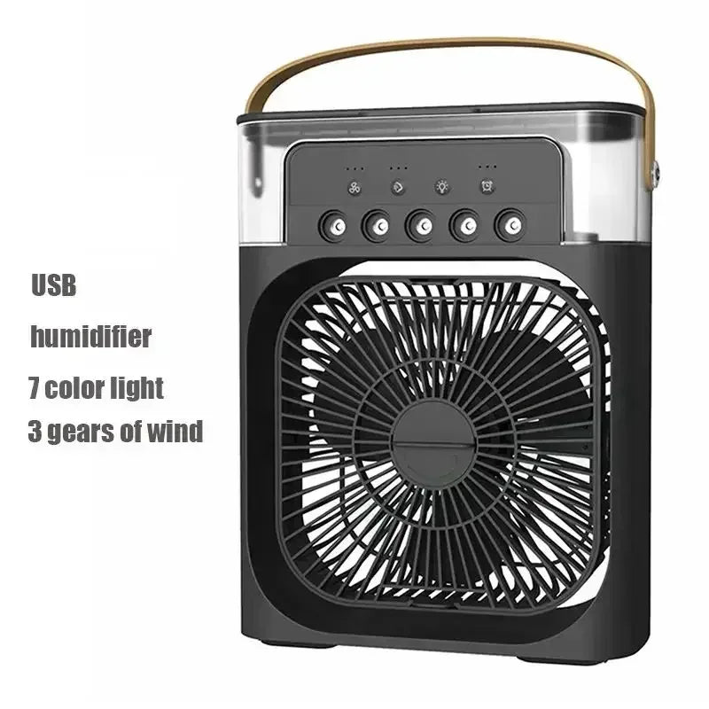 3 In 1 Fan AIr Conditioner Household Small Air Cooler LED Night Light Portable Humidifier Air Adjustment Fan Office Home Fan New | zavevo