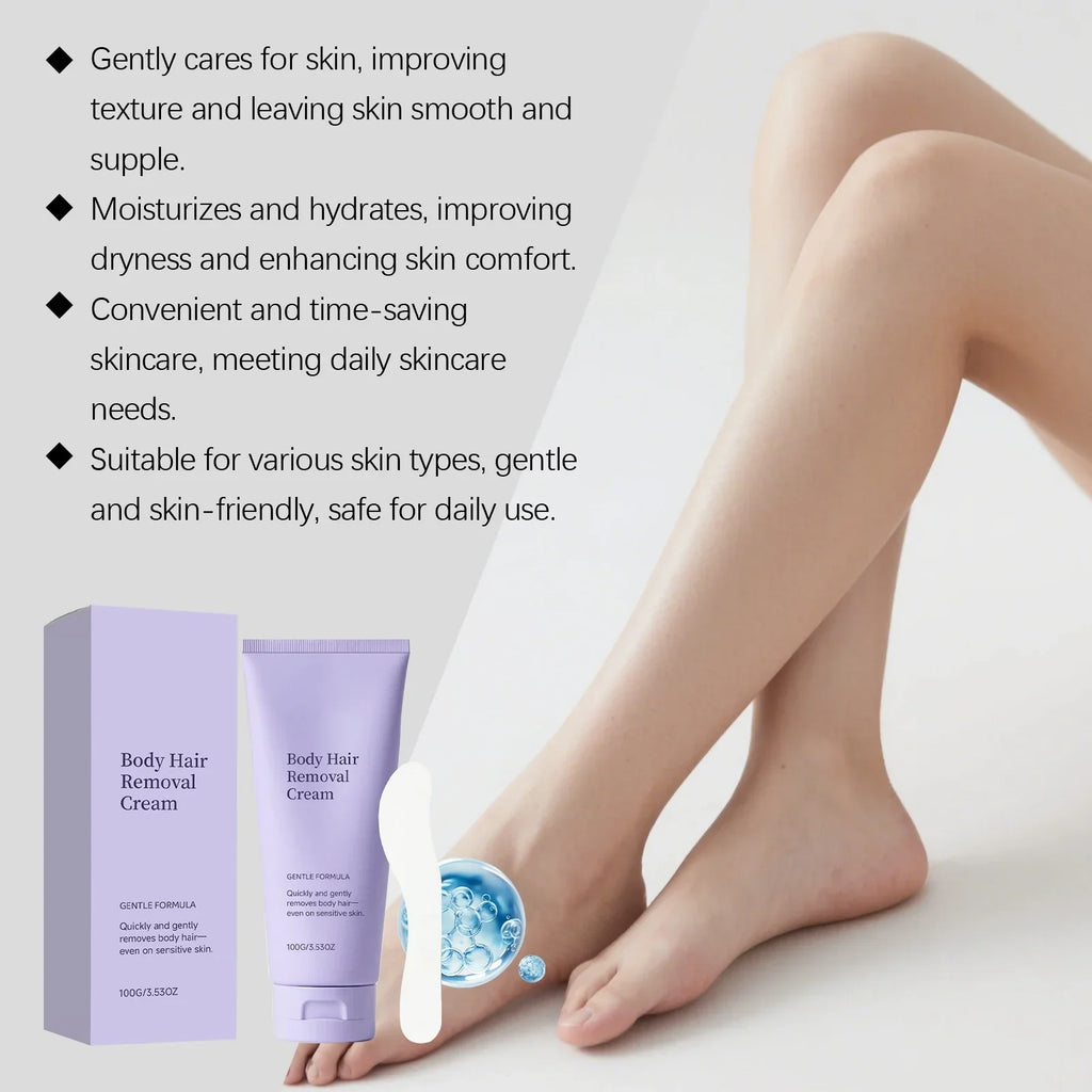Odorless Body Hair Removal Cream for Women – Gentle, Fast and Portable Depilatory Cream