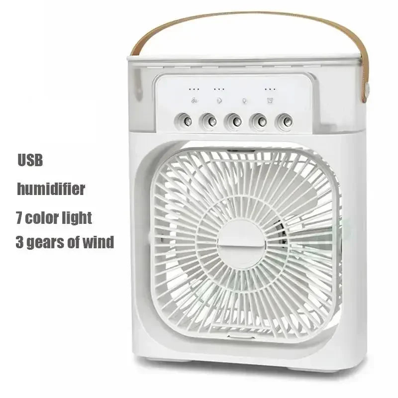 3 In 1 Fan AIr Conditioner Household Small Air Cooler LED Night Light Portable Humidifier Air Adjustment Fan Office Home Fan New | zavevo