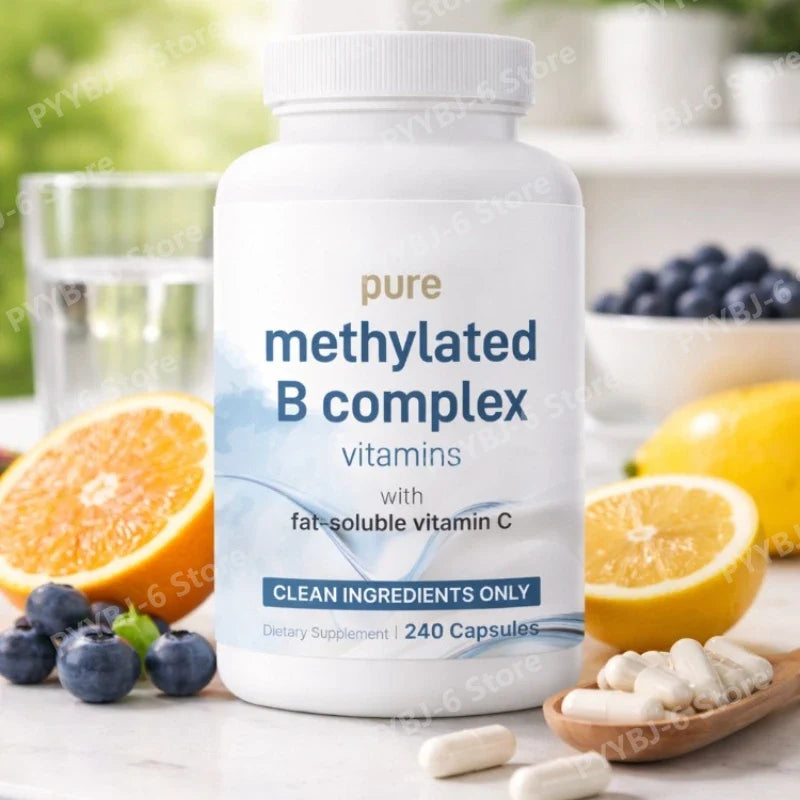 Methylated Vitamin B Complex 240 Capsules with Folate, B12, Thiamin, Inositol, Choline and Vitamin C