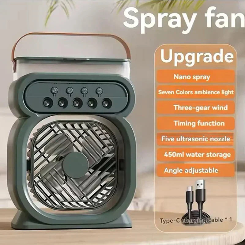 3in1 Air Cooler LED Night Lamp Humidifier Fan | zavevo
