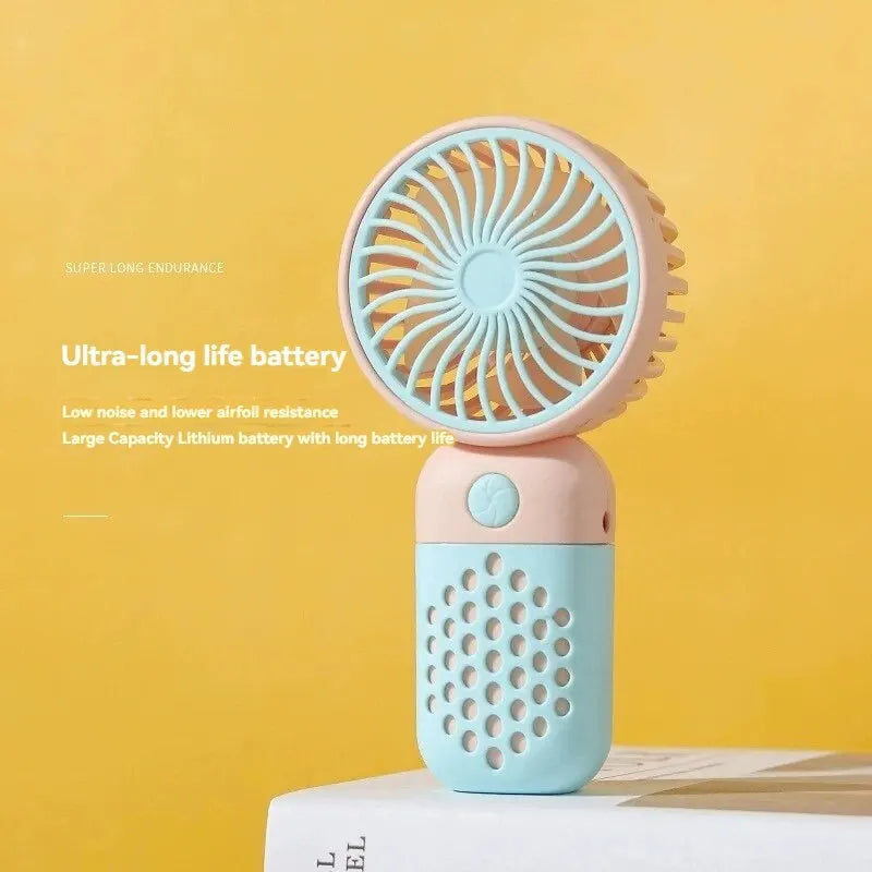 2024 New Cartoon Handheld Charging Fan - Cute and Portable Mini USB Pocket Fan for Students | zavevo
