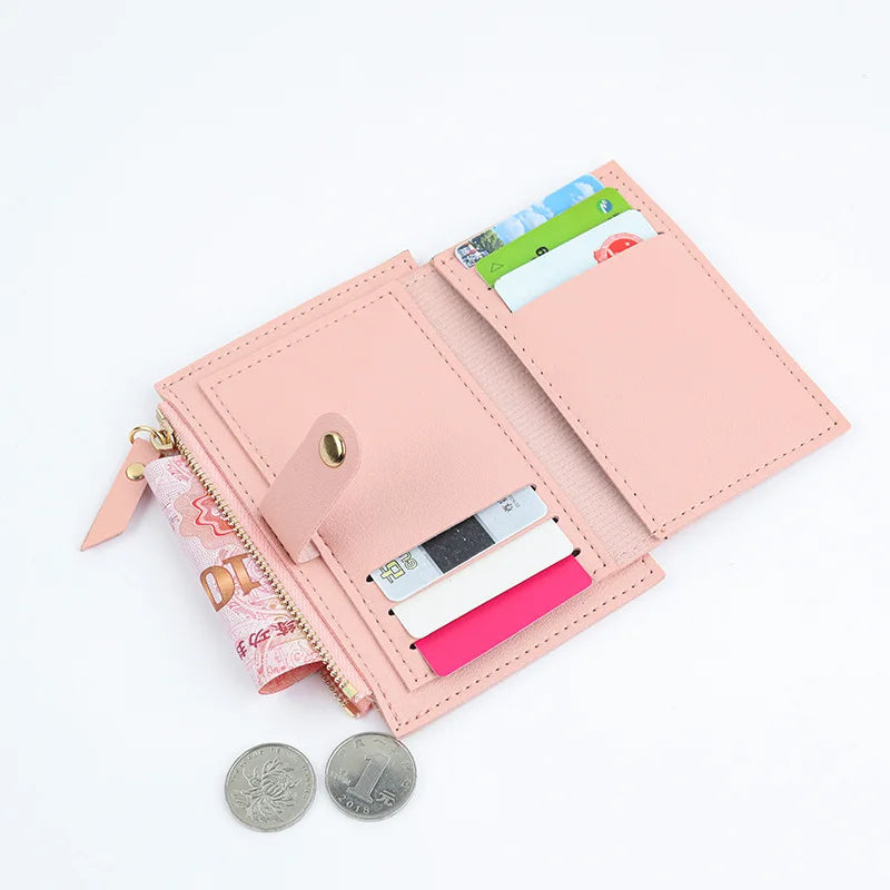 Pink Slim Card Holder Wallet