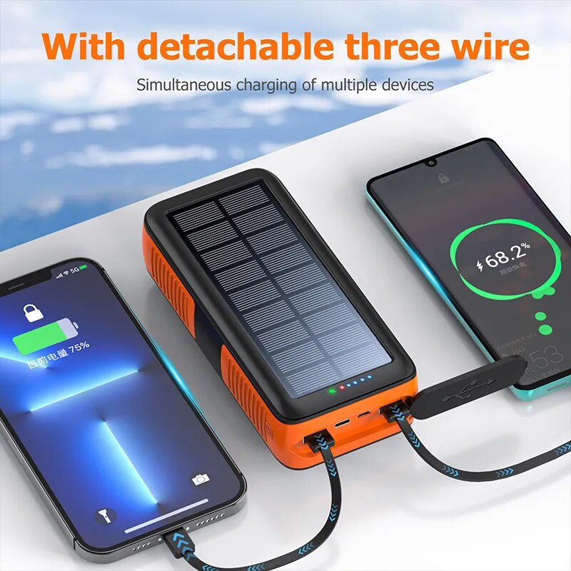 30000mAh Hand Crank Solar Power Bank: Never Run Out of Power Again