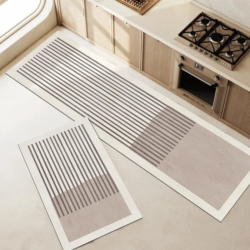 zavevo | Kitchen & Bath Mat AquaStone | Diatomite & Velvet Look | Super Absorbent & Non-Slip | Washable & Durable