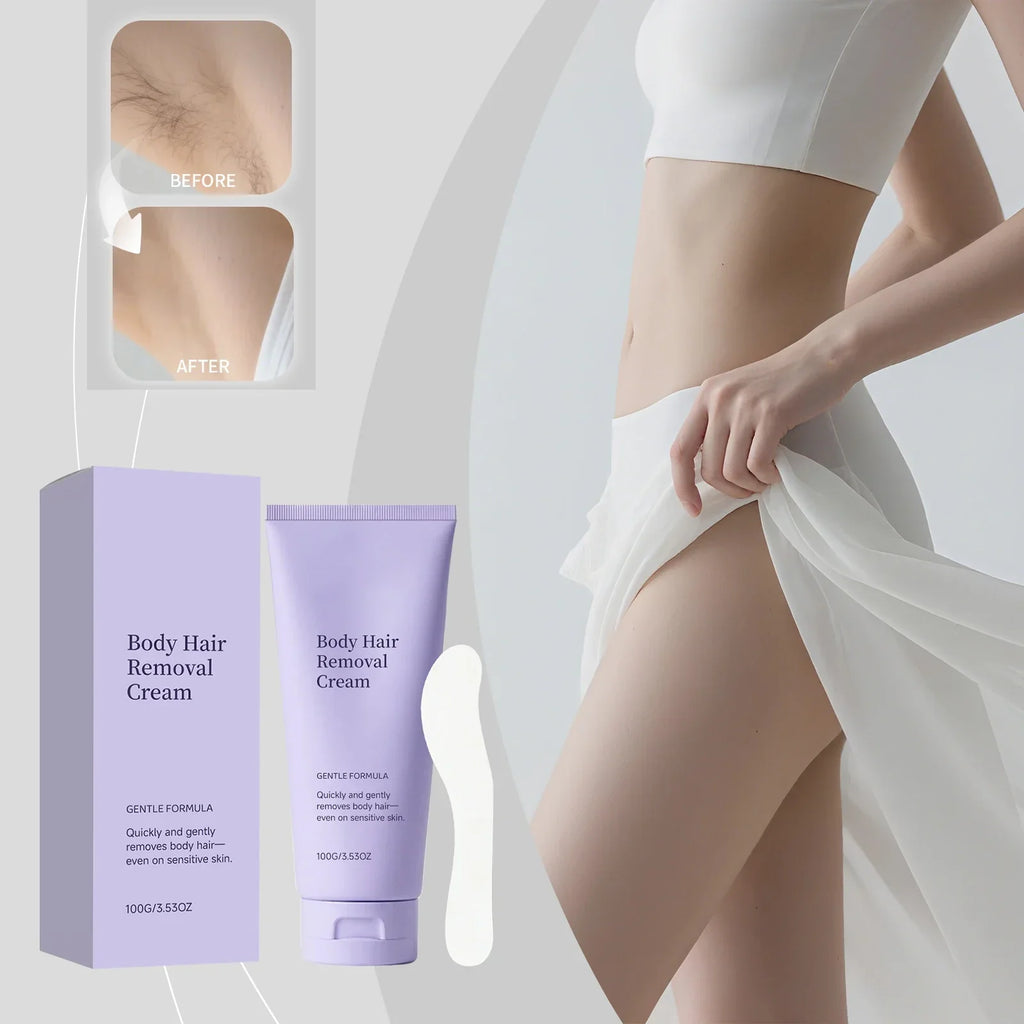 Odorless Body Hair Removal Cream for Women – Gentle, Fast and Portable Depilatory Cream