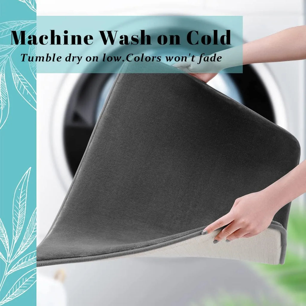Ultra Absorbent Nordic Bath Mat Shower Room Floor Mat Super Anti-Slip Cushioned Soft Velvet Shower Mat For Washroom | zavevo