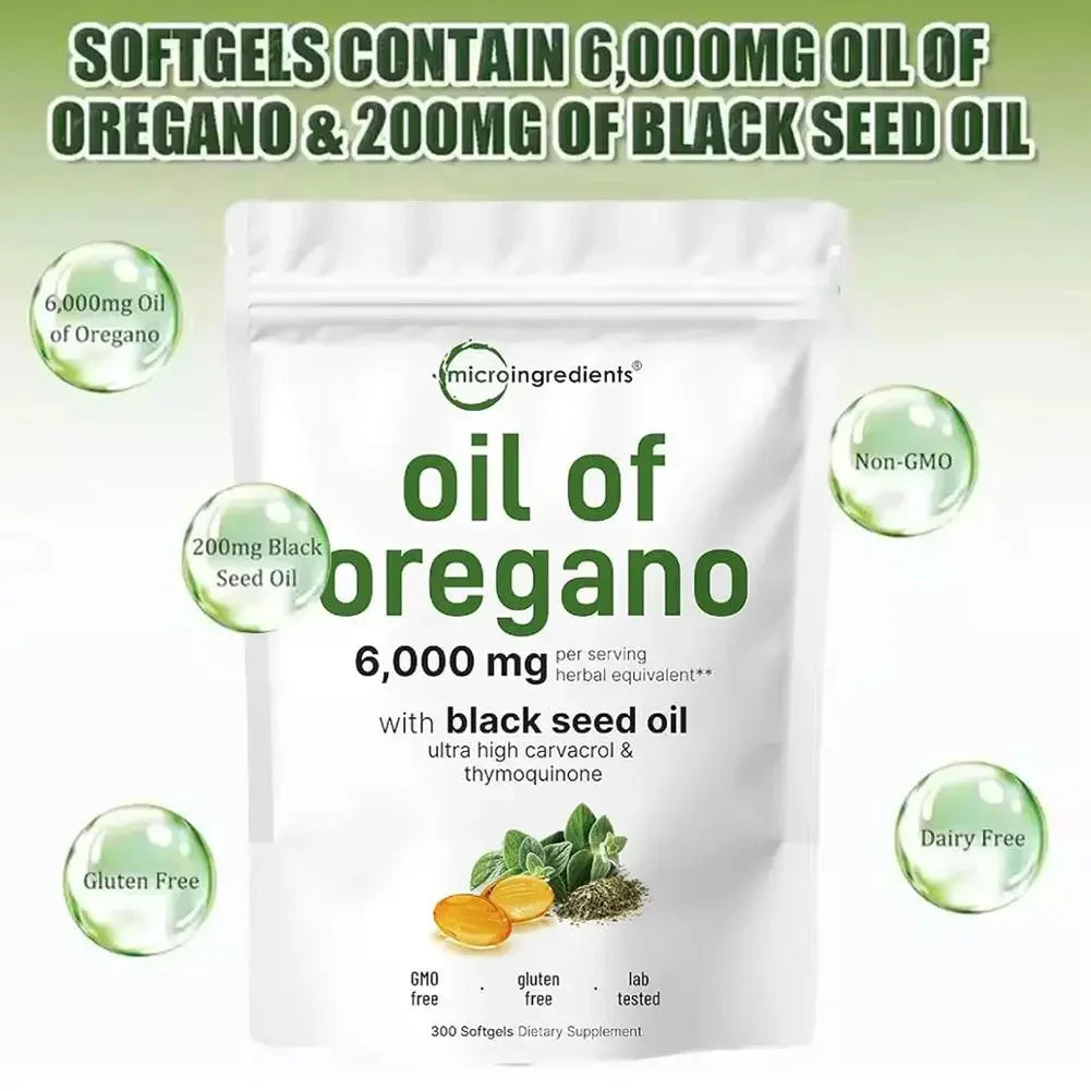 Oregano Oil Capsules – 300 Count Dietary Supplement