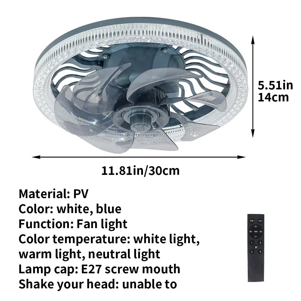 3in1 Remote Control Noise-Free Noise Elegant Fan Lamp | zavevo