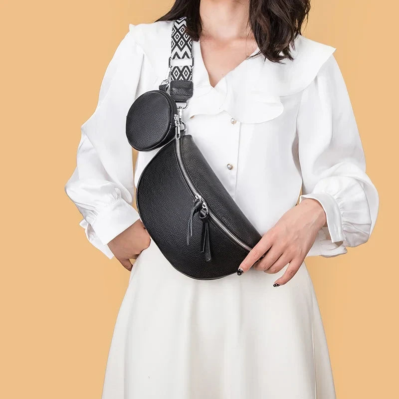 Black Crossbody Belt Bag