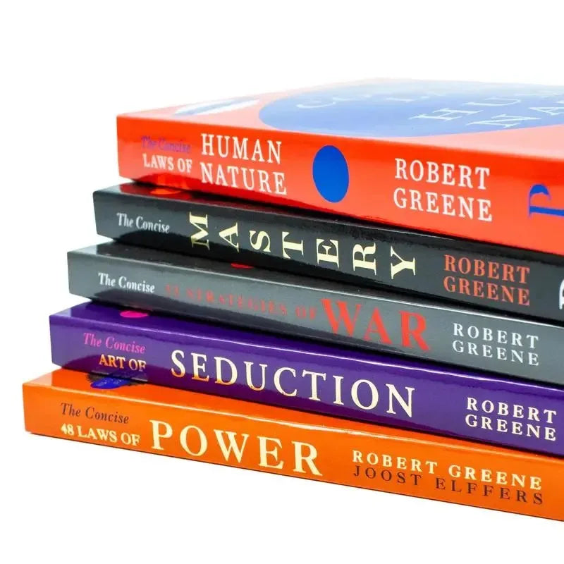 Robert Greene Concise Editions 5-Book Set – The 48 Laws of Power, Human Nature, Mastery, The Art of Seduction, The 33 Strategies of War