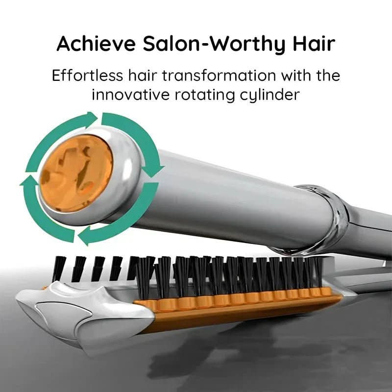 zavevo | 2-in-1 Rotating Hair Brush for Styling and Smoothing