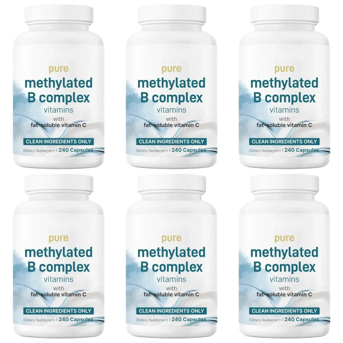 Methylated Vitamin B Complex 240 Capsules with Folate, B12, Thiamin, Inositol, Choline and Vitamin C
