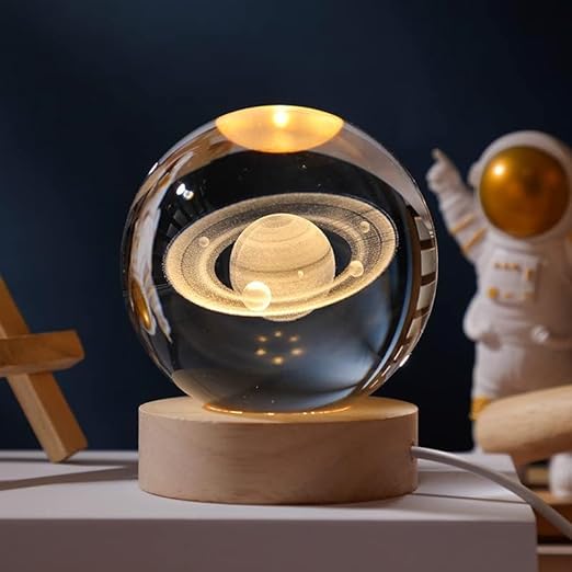 3D Crystal Ball with LED Lighting | Glowing Ball for Bedroom and Decoration | Perfect Gift | zavevo