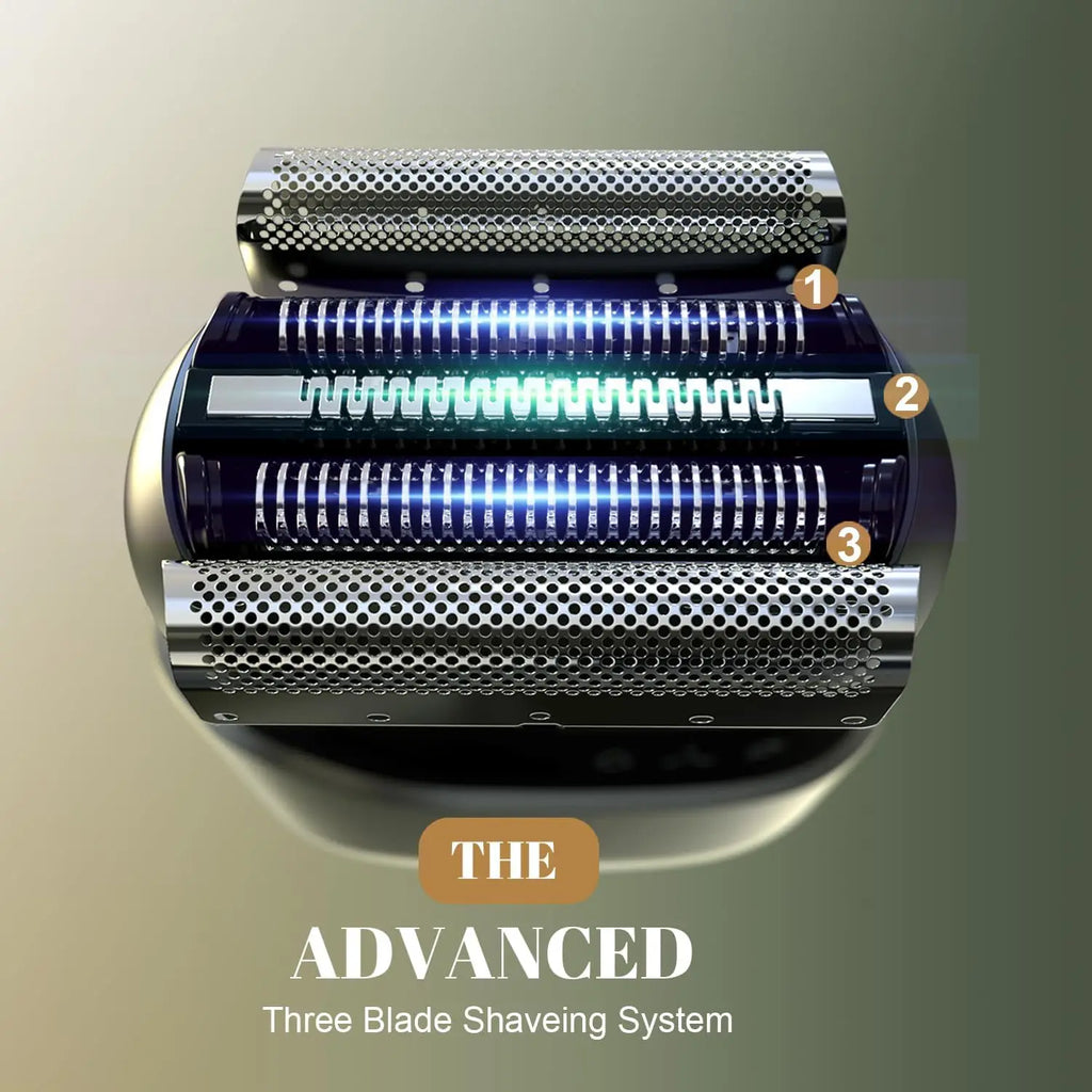 Men's Electric Foil Shaver – IPX7 Waterproof Wet and Dry Razor with USB-C Charging