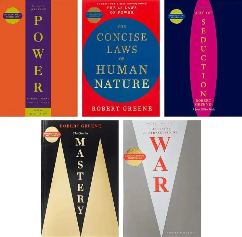 Robert Greene Concise Editions 5-Book Set – The 48 Laws of Power, Human Nature, Mastery, The Art of Seduction, The 33 Strategies of War