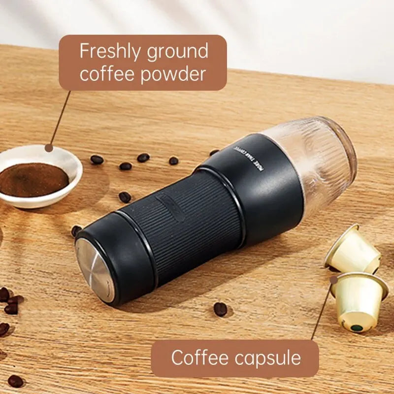 | Portable Coffee Machine 18 Bar, Hand Pressure Operation, ZZUOM CM101, Compact Extraction for Outdoor Camping Travel Use