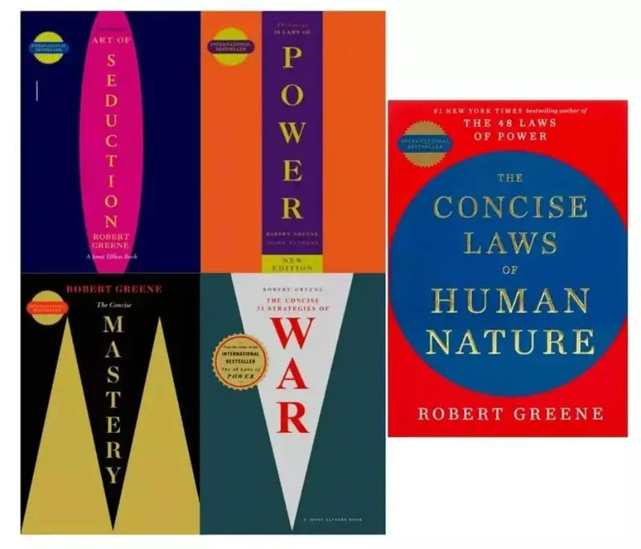 Robert Greene Concise Editions 5-Book Set – The 48 Laws of Power, Human Nature, Mastery, The Art of Seduction, The 33 Strategies of War