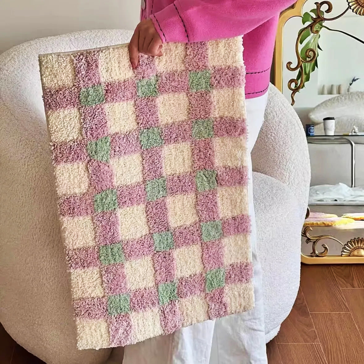 2-tone Grid Rug | zavevo