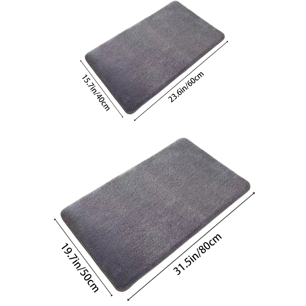 Ultra Absorbent Nordic Bath Mat Shower Room Floor Mat Super Anti-Slip Cushioned Soft Velvet Shower Mat For Washroom | zavevo