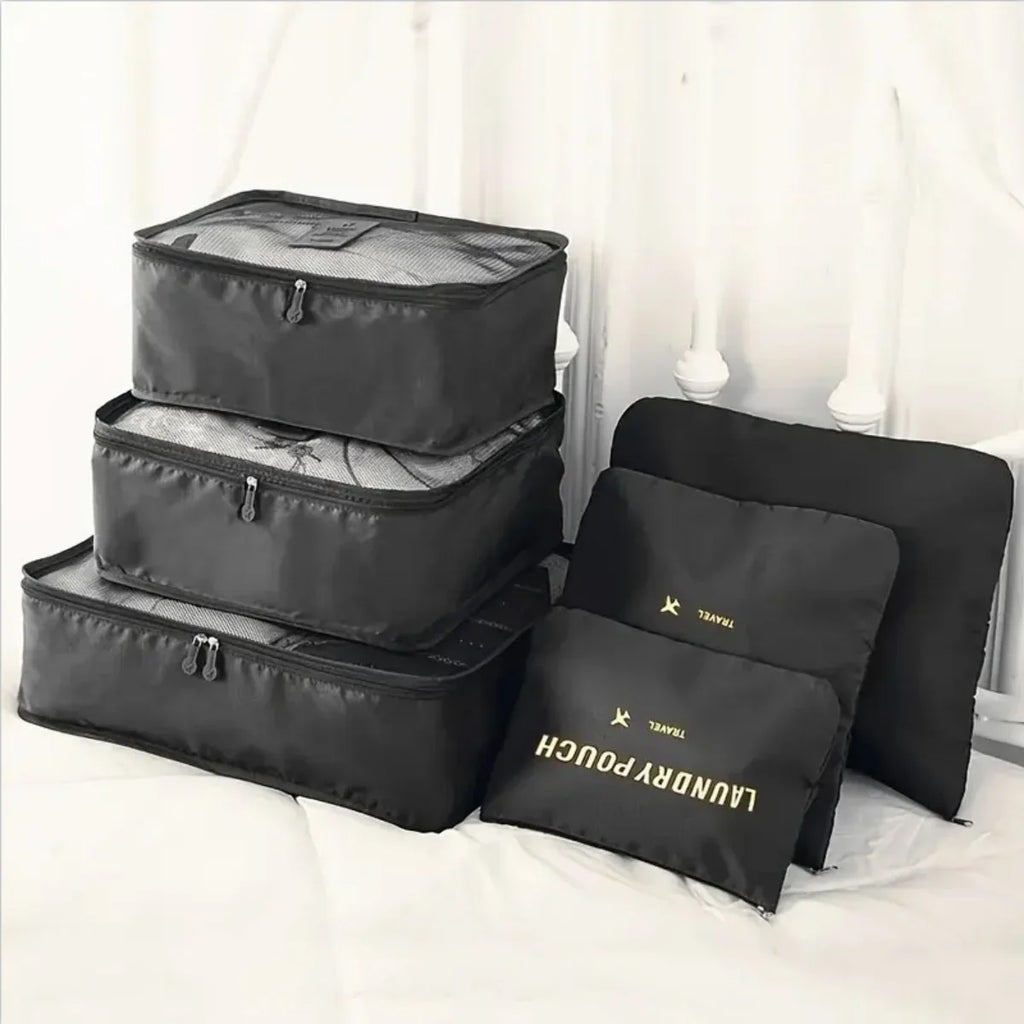 6-Piece Packing Cubes Set – Waterproof Travel Organisers for Luggage