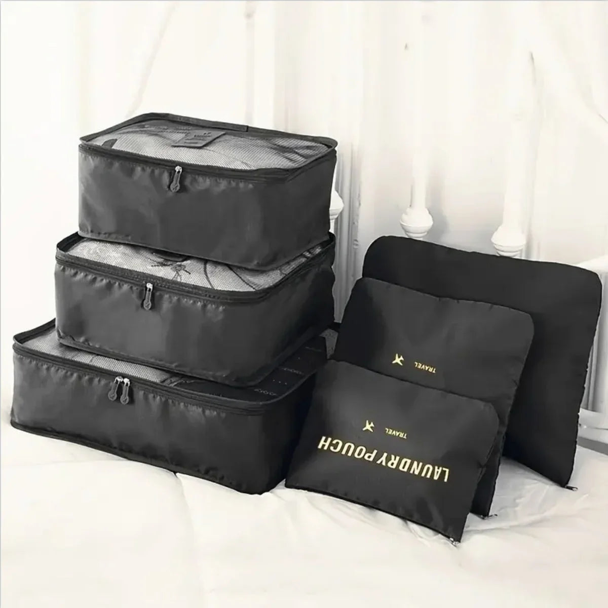 6-Piece Packing Cubes Set – Waterproof Travel Organisers for Luggage